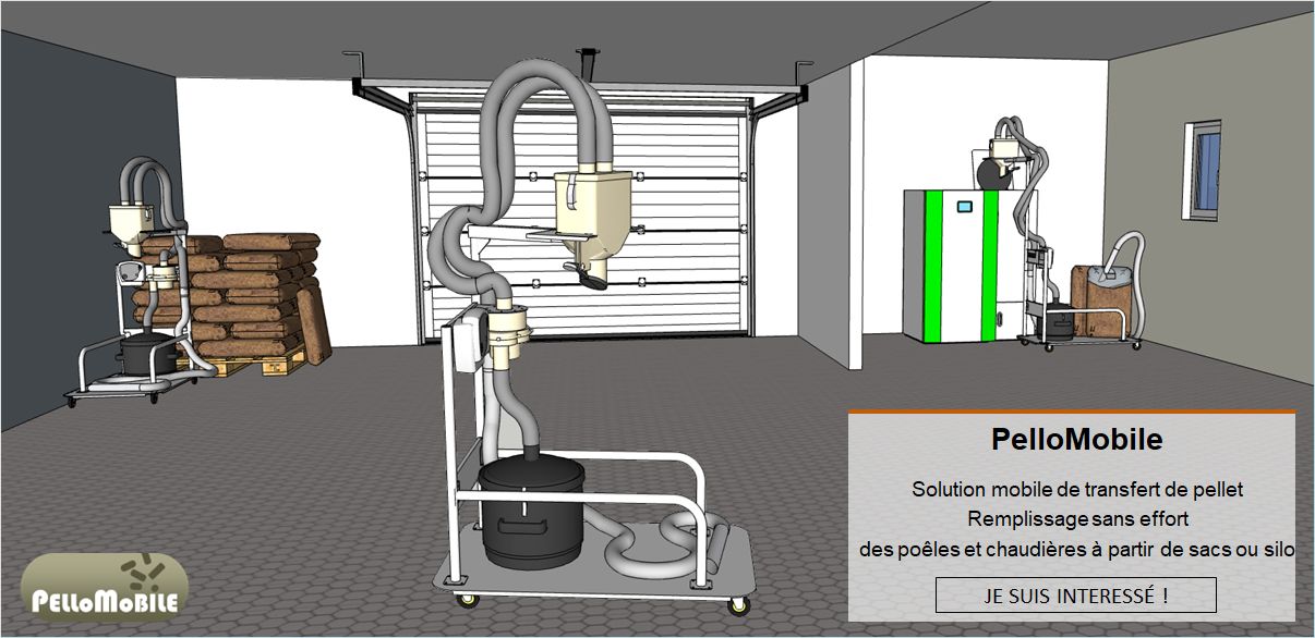 Pellomobile Aspirateur mobile pour remplissage poêles ou chaudière