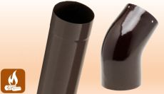 Tuyau émail brun Ø 125 à 153mm (bois)