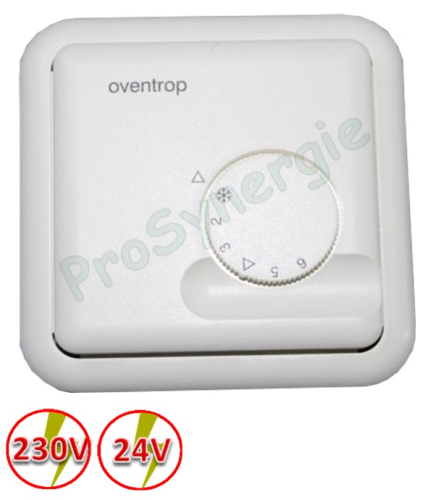 Thermostat d'Ambiance tout ou rien 230V ou 24V pour pose encastrée
