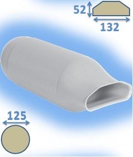 Manchette droite - 1 piquage - Réseau Ventilation Optiflex Ovale