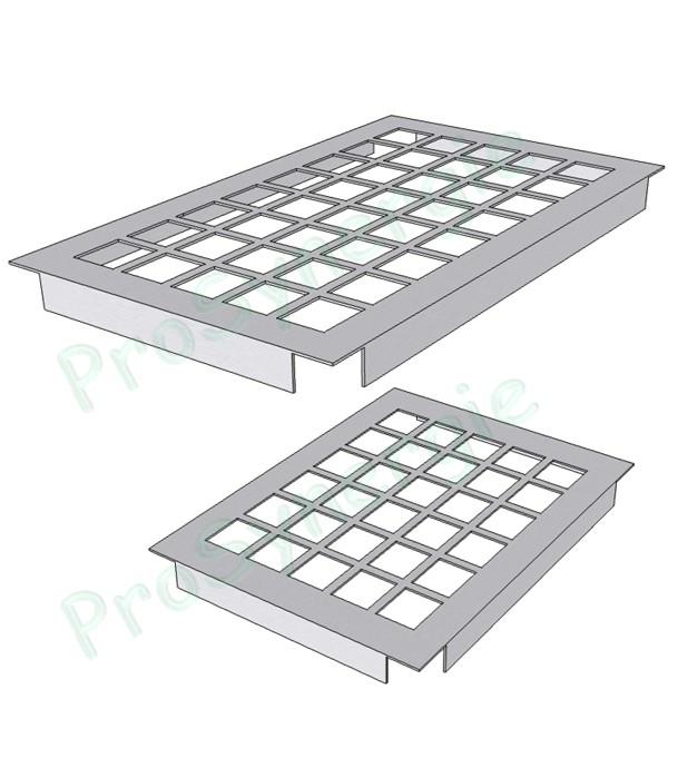 Grille de décharge profondeur 300mm (vidage) pour Microsilo largeur 400 ou 500 mm