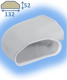 Coude 90 horizontal - Réseau Ventilation Optiflex Ovale