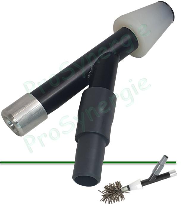 Capteur de résidus pour Robotube avec passage du flexible d´air comprimé et buse d´aspiration