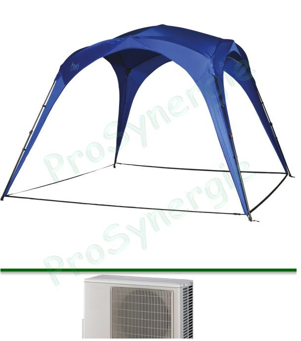 Tente ouverte pour intervention technicien à l'extérieur - Base 3 m x 3 m - Hauteur 2,2 m