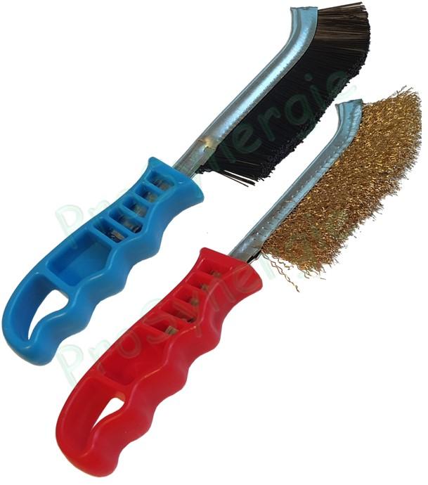 Brosse convexe acier ou nylon (nettoyage corps de chauffe chaudière poêle et inserts)