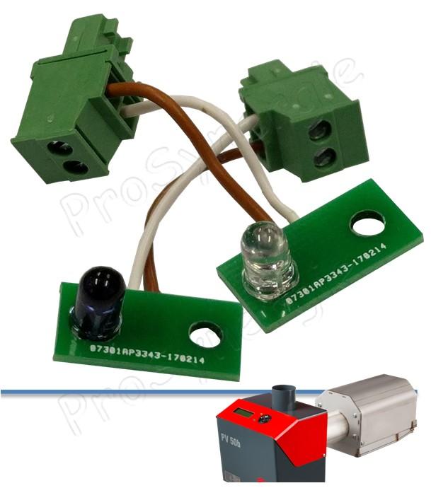Capteur de niveau pour brûleur Pelletech PV50b/c (émetteur et récepteur)