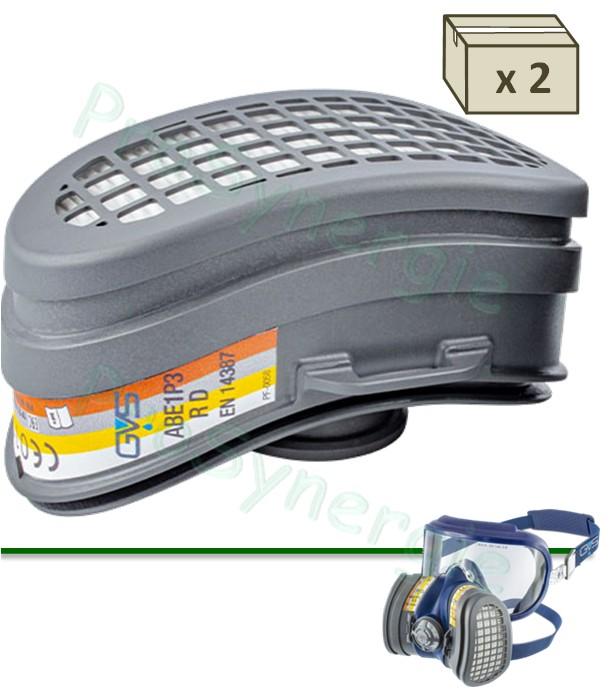 Filtres de rechange ABE1 et P3 (chimique) pour masque Elipse Intégra (la paire)