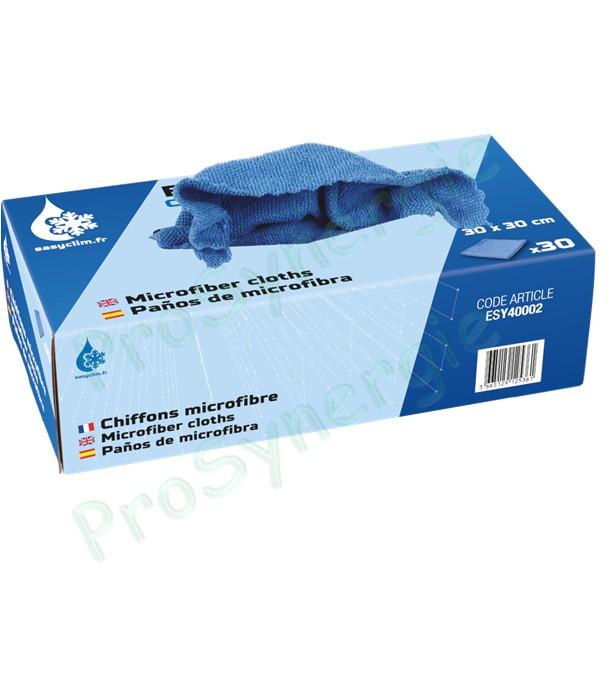 Boîte de Chiffons microfibre petit format 23 x 23 cm ou grand format 30 x 30 cm (12 ou 30 pièces)