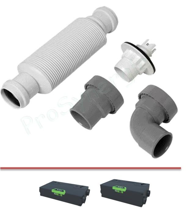 Kit évac. condensats pour InspirAIR® Side avec siphon plat DN 32 et raccord