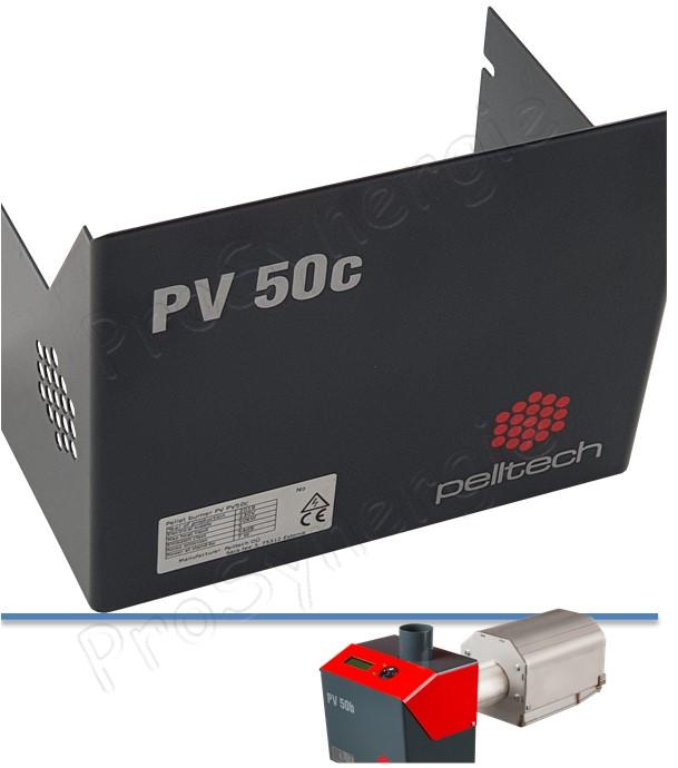 Couvercle métallique avant inférieur couleur noir pour brûleur PV50 b/c