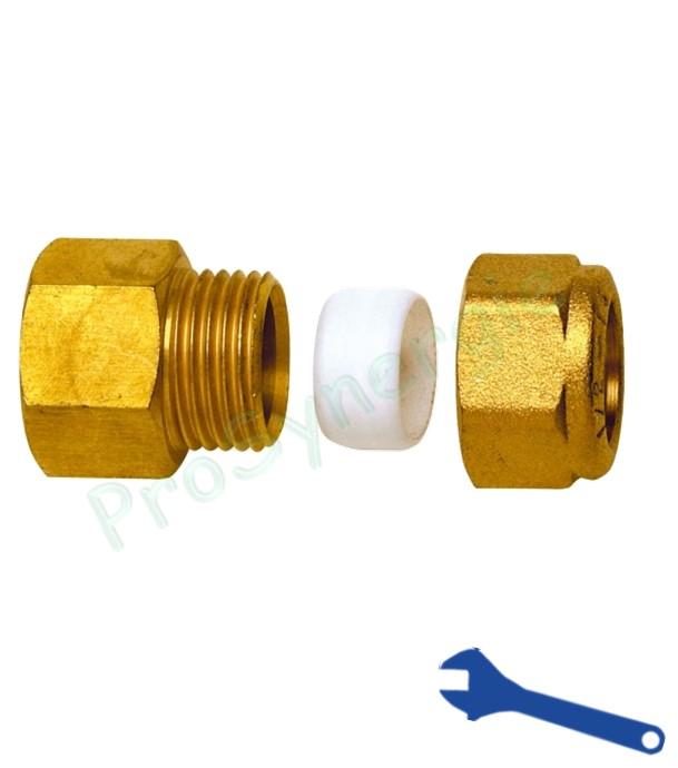 Raccord femelle - Raccord à bague PTFE