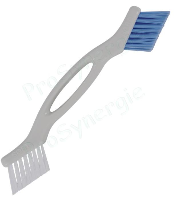 Brosse à main double plastique souple et dure - Longueur 205 mm