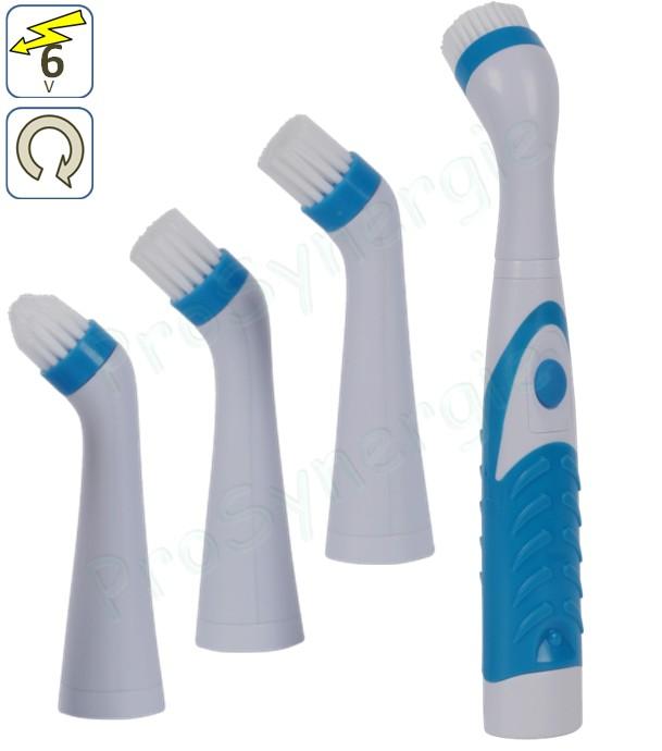 Brosse électrique rotative avec 4 têtes pour divers nettoyages