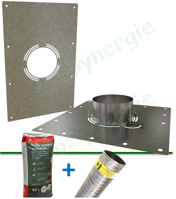 Plaque technique Acier galvanisé renforcé pour isolant bille en boisseau