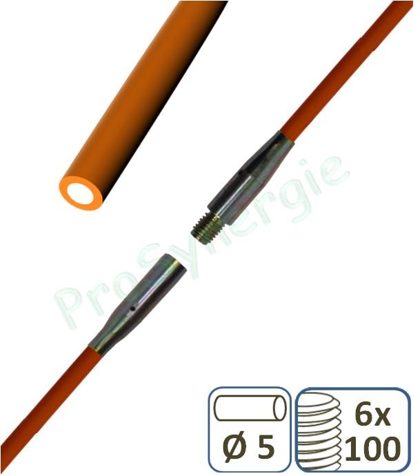 Canne de ramonage Orange Ø 5 mm (6 x 100)