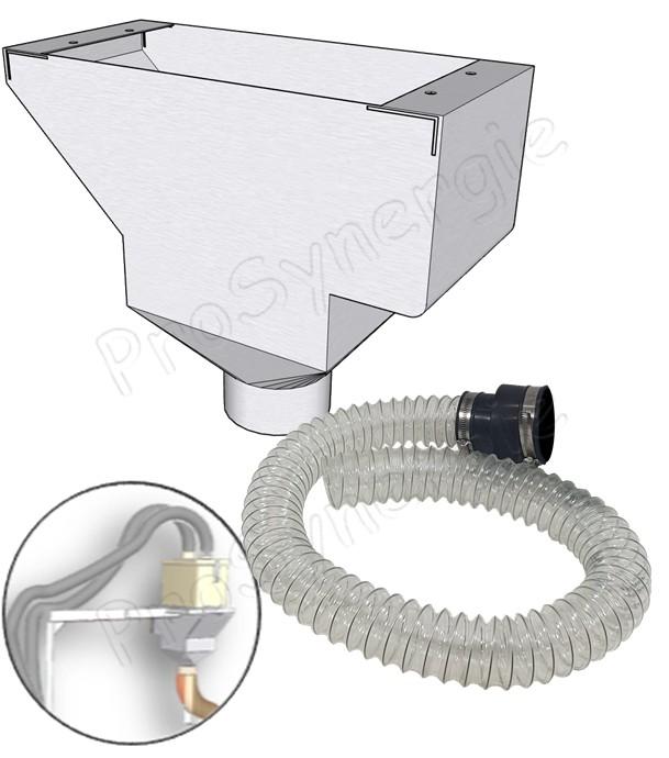 Kit collecteur de livraison gravitaire avec tuyau souple Ø60mm longueur 1 mètre pour système d'aspirateur Pellomobile
