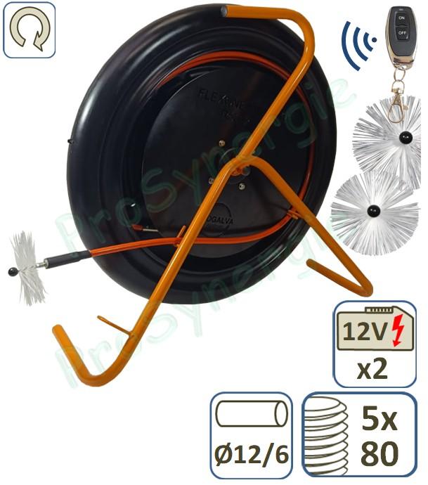 FLEXONET 12/12 Rotatif mototisé et sur batterie - 12 m de câble rotatif Ø 12/6 mm