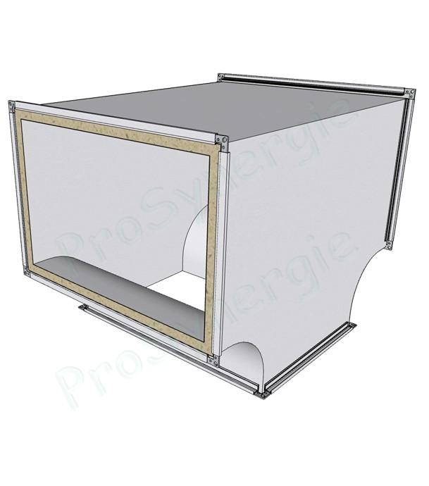 TERidp - Té équerre Rectangulaire à Cadre - Isolé 25 mm ext + paroi ext