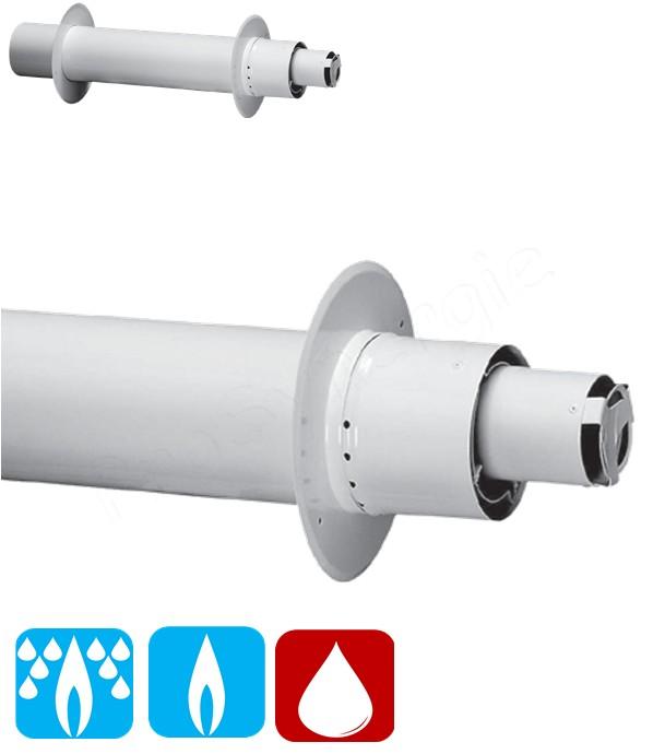 Terminal Horizontal Télescopique pour Concentrique Inox / Galva -