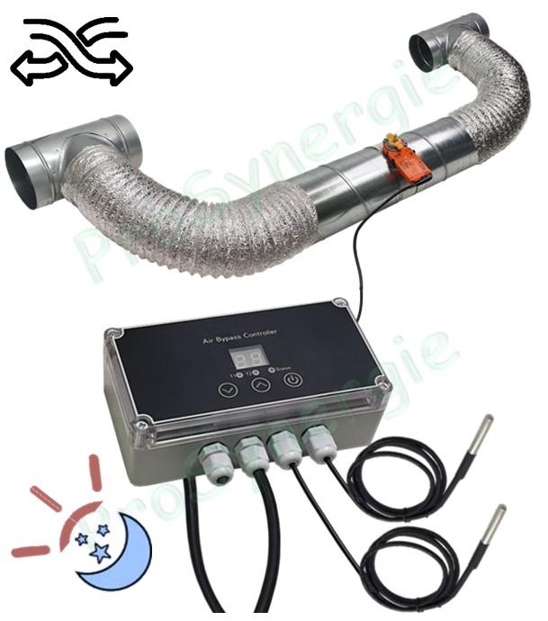 Kit bypass automatique pour échangeur d'installation VMC double Flux avec un débit < 400m3/h
