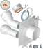 Kit ´´Base´´ EcoNext condensation - Montage 4 en 1 - Flexible Ø 80 mm - Lg  8 m - Mitron Brun