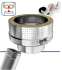 Kit S/Rampant - Conduit cheminée Isolé (Duoten) hauteur utile 1,4 mètres Int./Ext. = Inox 304 / (I 304 ou Galva) - Øint/ext 100/150mm
