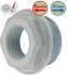 KIT raccords radiateur blanc Ø48mm (4 réductions gauche et droite Ø1''M 1/2F, 1 bouchon plein Ø1''M et 1 purgeur Ø1/2''M avec cléd de purge)
