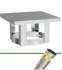 Kit Terminal de cheminée Tout-en-un Ecoten  Pour tubage de fumées flexible Ø int/ext  80/86 mm et chapeau Terminal ECOTEN Carré finition Inox